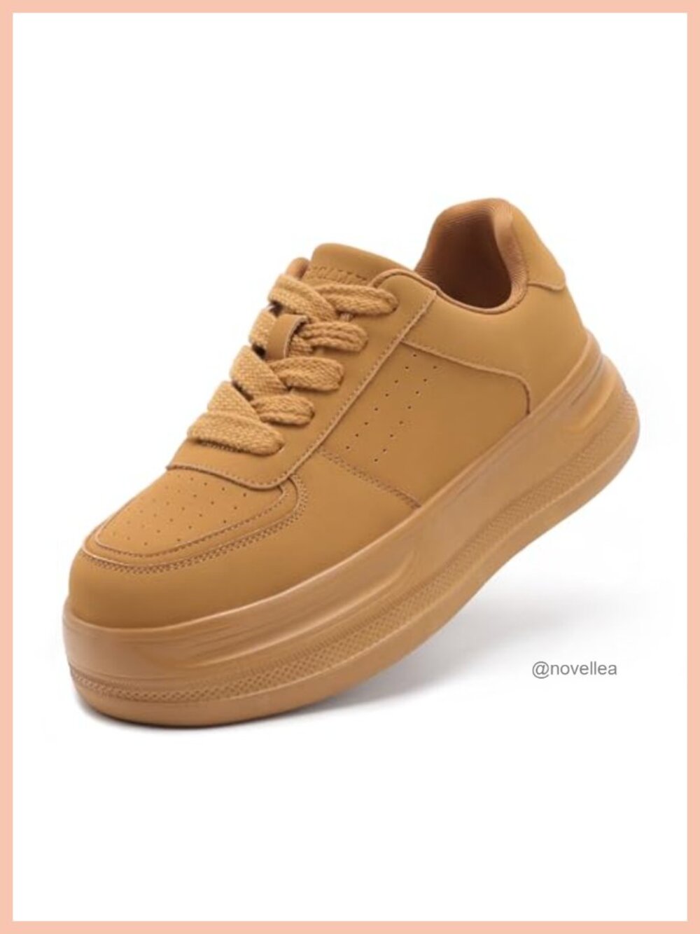 Platform Walking Shoes Lace Up Casual Sneakers Lightweight Comfortable